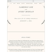 "Astor" - Wedding Website in Blush by Carly Reed Walker - Mobile Layout