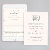 "Astor" - Wedding Website in Blush by Carly Reed Walker - Match Your Stationery