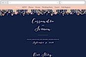 "Wildflower Crest" - Wedding Website in Navy by Alethea and Ruth - Desktop Design