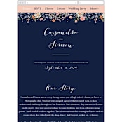 "Wildflower Crest" - Wedding Website in Navy by Alethea and Ruth - Mobile Layout