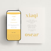 "Us" - Wedding Website in Lemon by fatfatin - Match Your Stationery