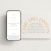 "Archway" - Wedding Website in Dandelion by Lori Wemple - Match Your Stationery