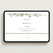 "Gathered" - Wedding Website in Pistachio by Susan Moyal - Desktop Design