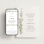 "Gathered" - Wedding Website in Pistachio by Susan Moyal - Match Your Stationery