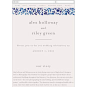 "Wildflower Floral" - Wedding Website in Navy by Katharine Watson - Mobile Layout