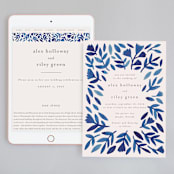 "Wildflower Floral" - Wedding Website in Navy by Katharine Watson - Match Your Stationery