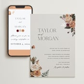 "Boho Chic" - Wedding Website in Moonstone by Cass Loh - Match Your Stationery