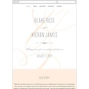 "Today & Always" - Wedding Website in Peach by Stacey Meacham - Mobile Layout