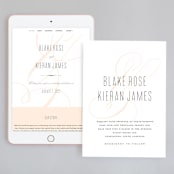 "Today & Always" - Wedding Website in Peach by Stacey Meacham - Match Your Stationery