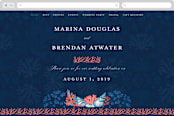 "Deep Blue" - Wedding Website in Deep Blue by Paper Sun Studio - Desktop Design