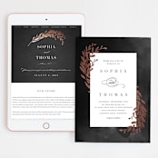 "Lux branch" - Wedding Website in Papper by Stacey Meacham - Match Your Stationery