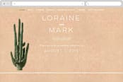 "Postcard from the Desert" - Wedding Website in Sunset by Pink House Press - Desktop Design