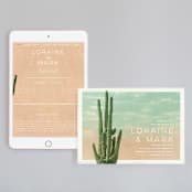 "Postcard from the Desert" - Wedding Website in Sunset by Pink House Press - Match Your Stationery