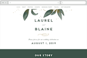 "Love Grows" - Wedding Website in Leaf by Leah Bisch - Desktop Design