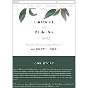 "Love Grows" - Wedding Website in Leaf by Leah Bisch - Mobile Layout