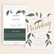 "Love Grows" - Wedding Website in Leaf by Leah Bisch - Match Your Stationery