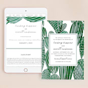 "Painted Cacti" - Wedding Website in Cactus by Olivia Raufman - Match Your Stationery