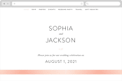 "Ethereal Bouquet" - Wedding Website in Blush by Petra Kern - Desktop Design