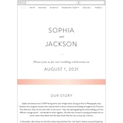 "Ethereal Bouquet" - Wedding Website in Blush by Petra Kern - Mobile Layout