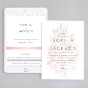 "Ethereal Bouquet" - Wedding Website in Blush by Petra Kern - Match Your Stationery