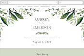 "Paradise" - Wedding Website in Forest by Oma N. Ramkhelawan - Desktop Design