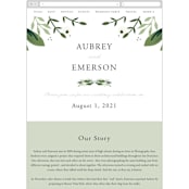 "Paradise" - Wedding Website in Forest by Oma N. Ramkhelawan - Mobile Layout