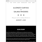 "Bad Dancing" - Wedding Website in Dove by Amy Payne - Mobile Layout