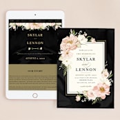 "Forever" - Wedding Website in Blush by Susan Moyal - Match Your Stationery
