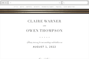 "Deluxe" - Wedding Website in Tuxedo by Jennifer Postorino - Desktop Design