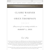 "Deluxe" - Wedding Website in Tuxedo by Jennifer Postorino - Mobile Layout