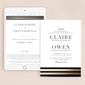 "Deluxe" - Wedding Website in Tuxedo by Jennifer Postorino - Match Your Stationery