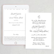 "One and Only" - Wedding Website in Classic Bride by Design Lotus - Match Your Stationery