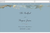 "Something Blue" - Wedding Website in Aqua by Benita Crandall - Desktop Design