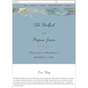 "Something Blue" - Wedding Website in Aqua by Benita Crandall - Guest Management