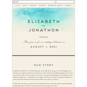 "Ombio" - Wedding Website in Aqua by GeekInk Design - Mobile Layout