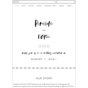 "Love Actually" - Wedding Website in Onyx by Design Lotus - Guest Management