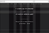 "Wedding Plaid" - Wedding Website in Obsidian by Jill Means - Desktop Design