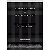 "Wedding Plaid" - Wedding Website in Obsidian by Jill Means - Mobile Layout