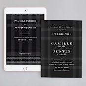 "Wedding Plaid" - Wedding Website in Obsidian by Jill Means - Match Your Stationery