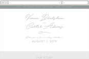 "Brooklyn" - Wedding Website in Cement by Lauren Chism - Desktop Design