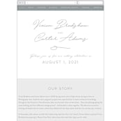 "Brooklyn" - Wedding Website in Cement by Lauren Chism - Guest Management