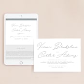 "Brooklyn" - Wedding Website in Cement by Lauren Chism - Match Your Stationery