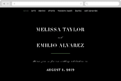 "Heirloom Roses" - Wedding Website in Ebony by Jill Means - Desktop Design