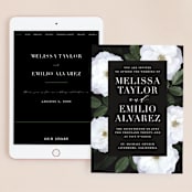 "Heirloom Roses" - Wedding Website in Ebony by Jill Means - Match Your Stationery