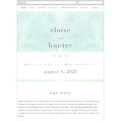 "Caliza" - Wedding Website in Seafoam by Lauren Chism - Mobile Layout
