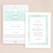 "Caliza" - Wedding Website in Seafoam by Lauren Chism - Match Your Stationery