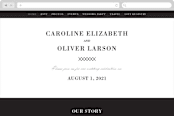 "At Last" - Wedding Website in Onyx by Lauren Chism - Desktop Design