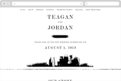 "Urban" - Wedding Website in Onyx by Lori Wemple - Desktop Design