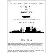 "Urban" - Wedding Website in Onyx by Lori Wemple - Guest Management