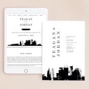 "Urban" - Wedding Website in Onyx by Lori Wemple - Match Your Stationery
